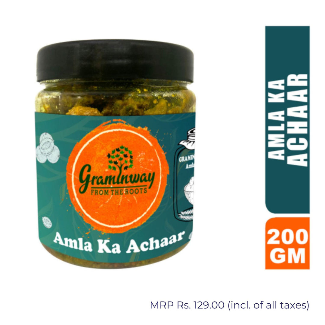 Amla Ke Achar | Punch of Spicy, Tangy Burst of Flavour | Bottle of 200 GM