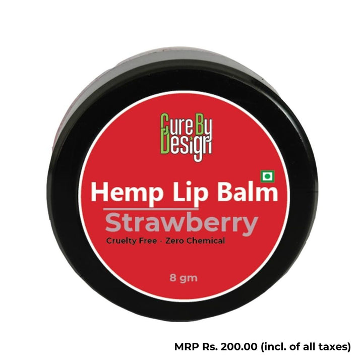 Hemp Lip Balm Strawberry | Hydrating | Plant Based | Zero Chemicals | 8 GM