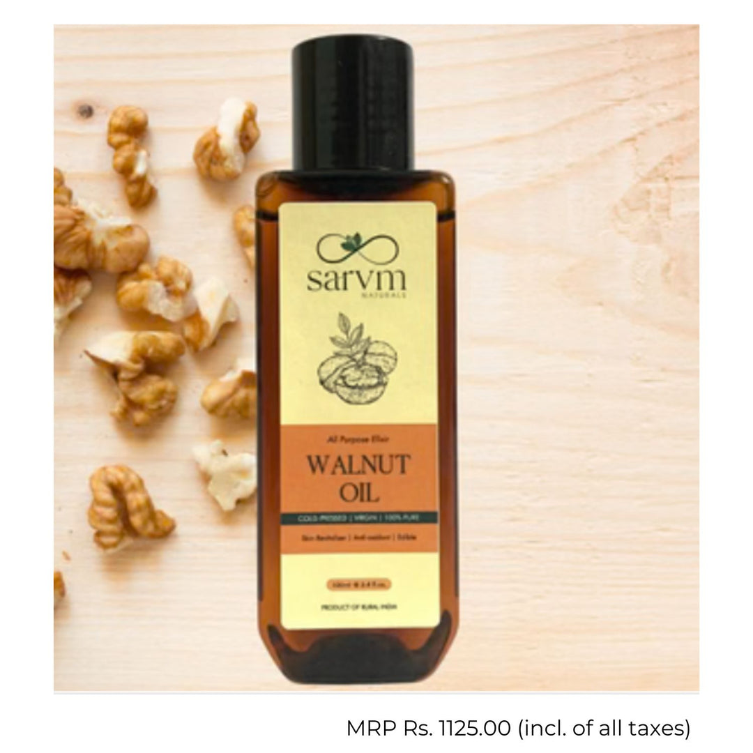 Cold Pressed Virgin Walnut Oil | Skin Rejuvenating | Nutty Flavoured & Healthful