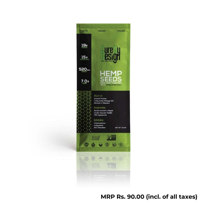 Toasted Hemp Seed with Pink Salt | Vegan | Paleo |  Keto | 30 GM