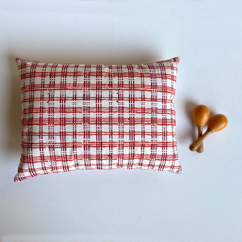 Manjha Print Kapok Pillow & Maracas | Hand Crafted | Newborn Baby Gift Set