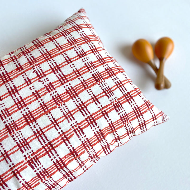 Manjha Print Kapok Pillow & Maracas | Hand Crafted | Newborn Baby Gift Set