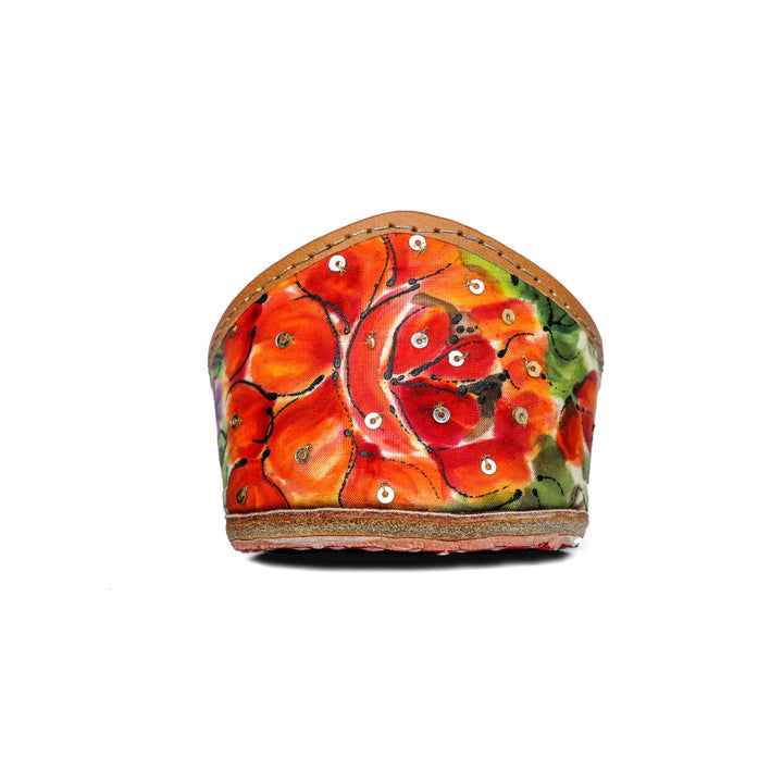 Mariegold Hand-Painted Women Jutti | Hand Embroidered | Orange