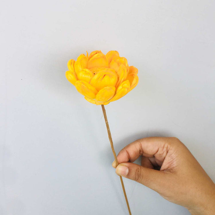 Marigold Yellow Sola Flower | Home Decor | Gifting | Table Decor