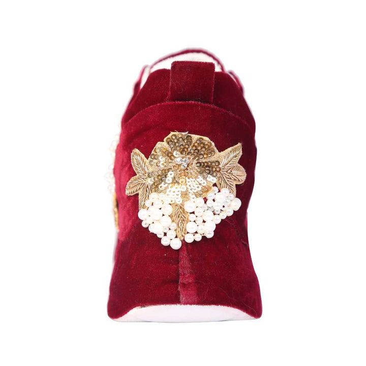 Maroon Sneakers With a Twist | Modern Day Wedding | Comfort-Fashion Combo