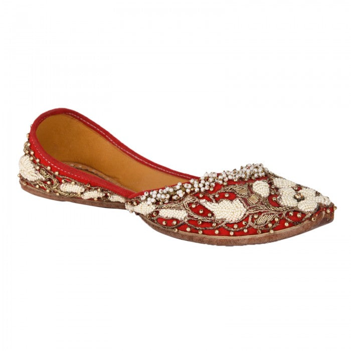 Maroon Velvet Jutti | Finely Embellished | Wedding Special