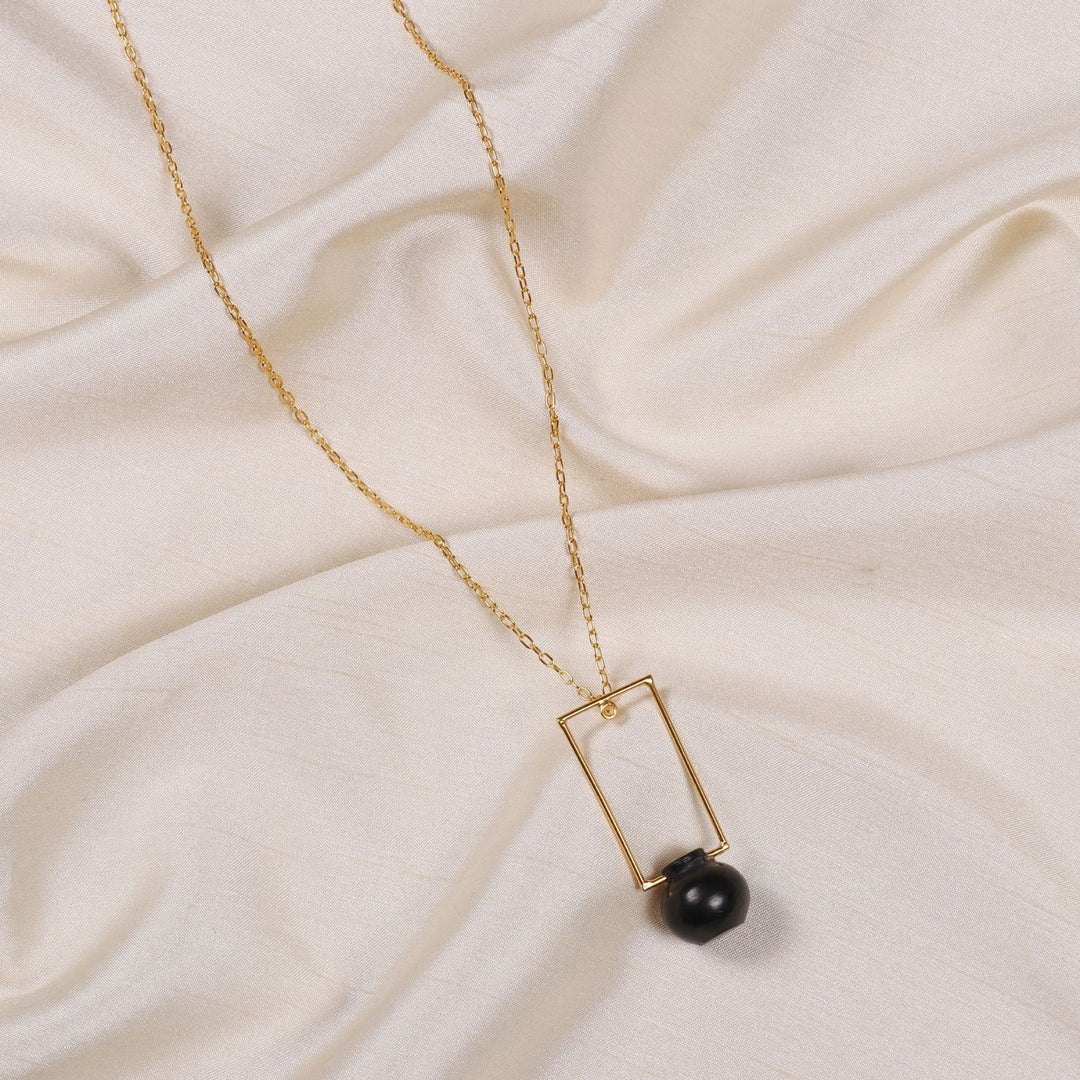 Mathni Jewelry Set | Gold Plated | Bespoke Design | Hand-Crafted | Black Pottery