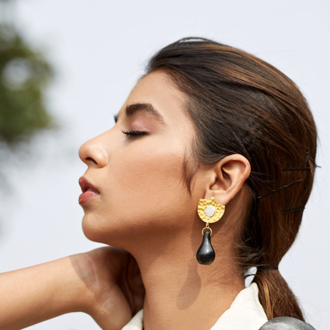 Mehrab Brass Earring | 22 Kt Gold Plated | Sustainable | Bespoke Design