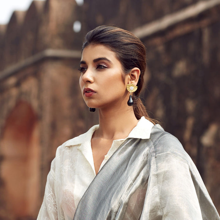 Mehrab Brass Earring | 22 Kt Gold Plated | Sustainable | Bespoke Design