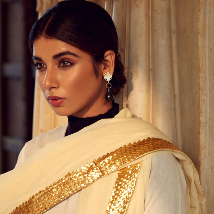 Mehrab Earring | 22k Gold & 92.5 Silver Plated | Artistic | Minimalistic | Hand-Crafted