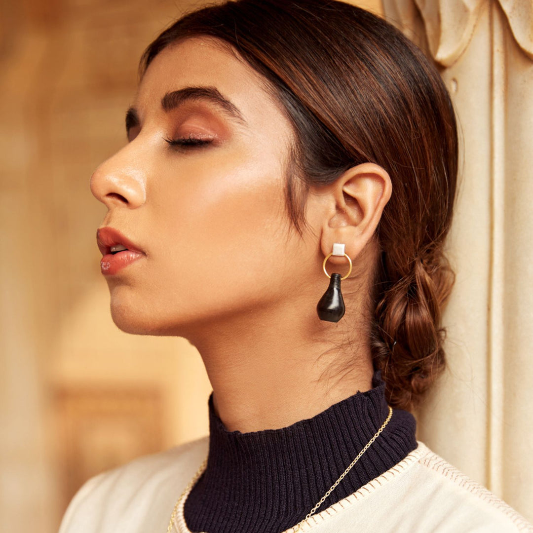 Mehrab Earring | 22 Kt Gold and Silver Plated Brass | Hand-Crafted | Sustainable