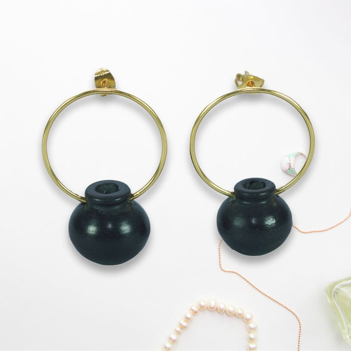 Minimalist Kalash Earring | 22 Kt Gold Plated  | Nickle-Free Brass