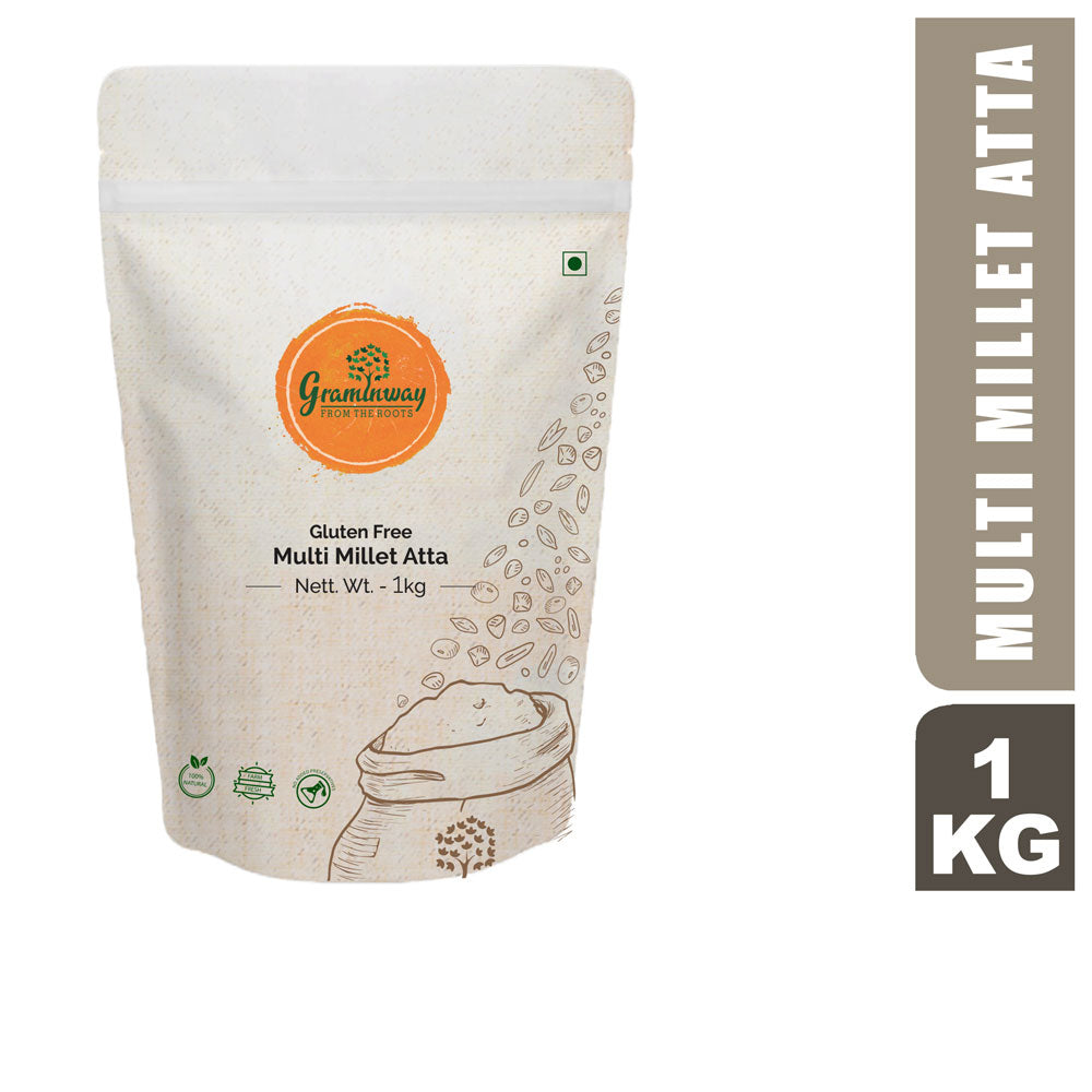 Multi Millet Atta | Nutrition of Jowar, Bajra, Ragi, Navane & Sama | Gluten Free | 1 KG