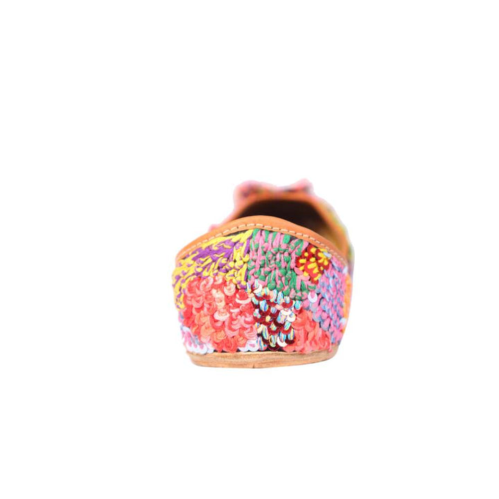 Multi Coloured Jutti | Intricately Embroidered For Wedding Functions