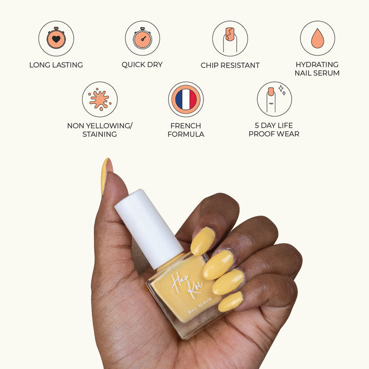 Beach Day Nail Serum | Bright Yellow | Creamy Texture | Hydrating | Vegan | 8 ML