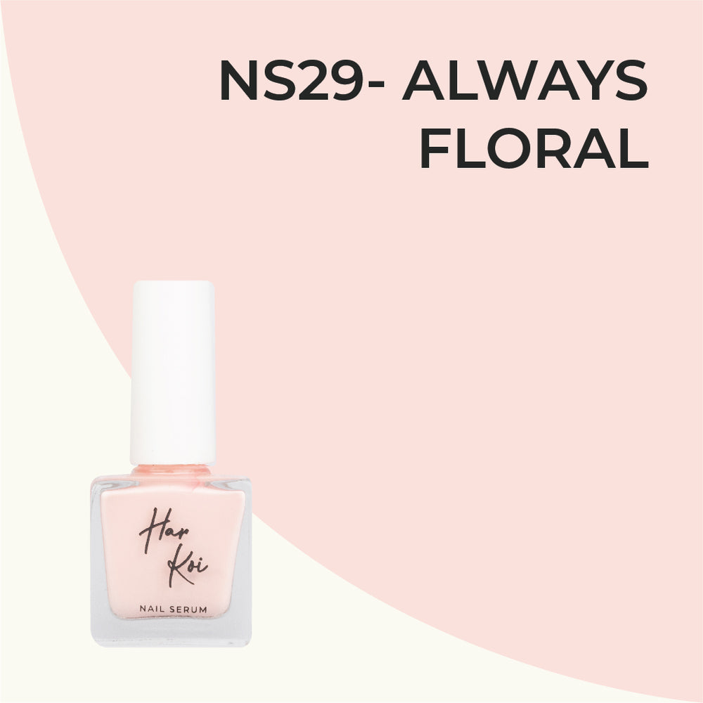 Always Floral Nail Serum | Powder Pink | Creamy Texture | Hydrating | Vegan | 8 ML