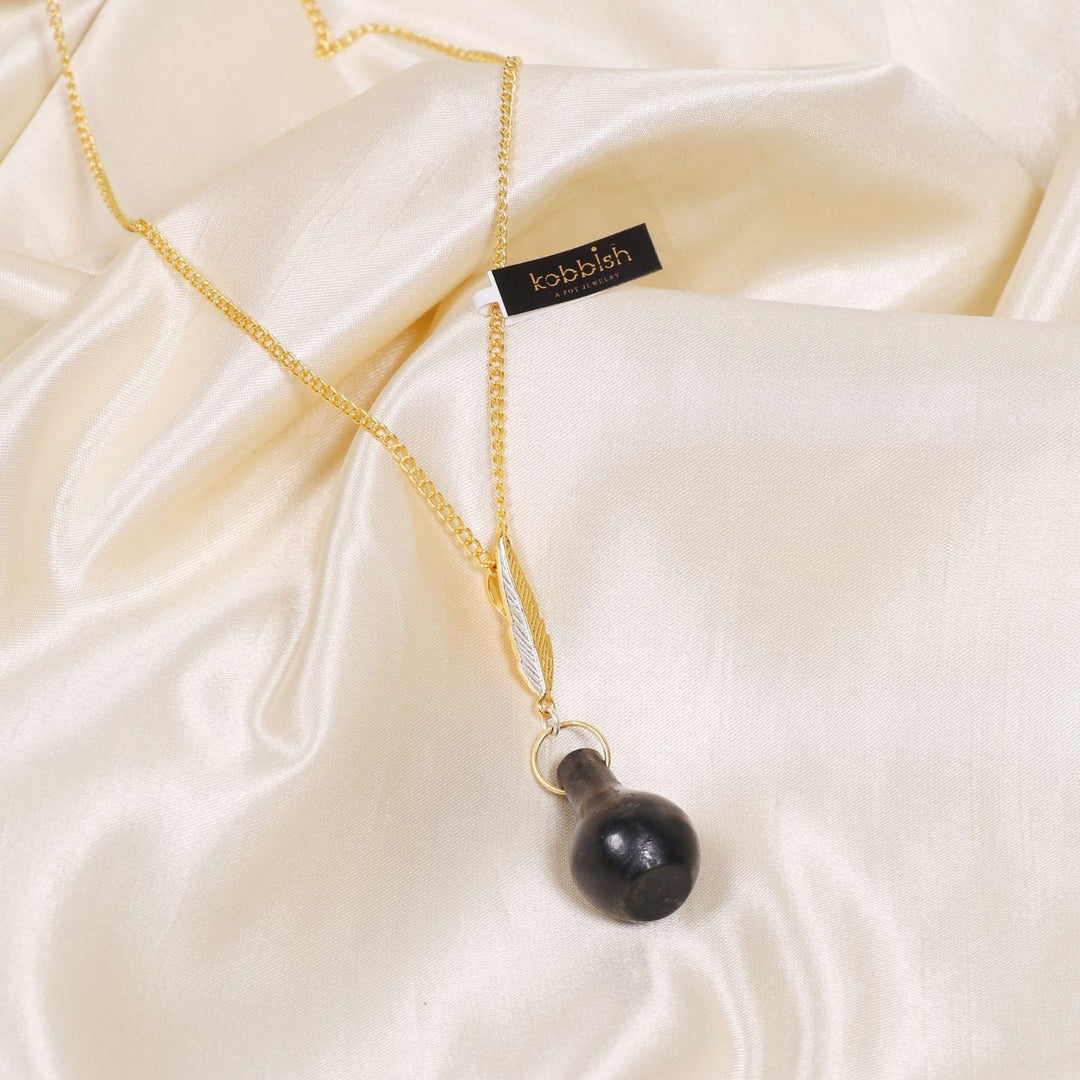 Guldasta Set | 22 Kt Gold and Silver Plated Brass | Artistic Dangler & Pendant