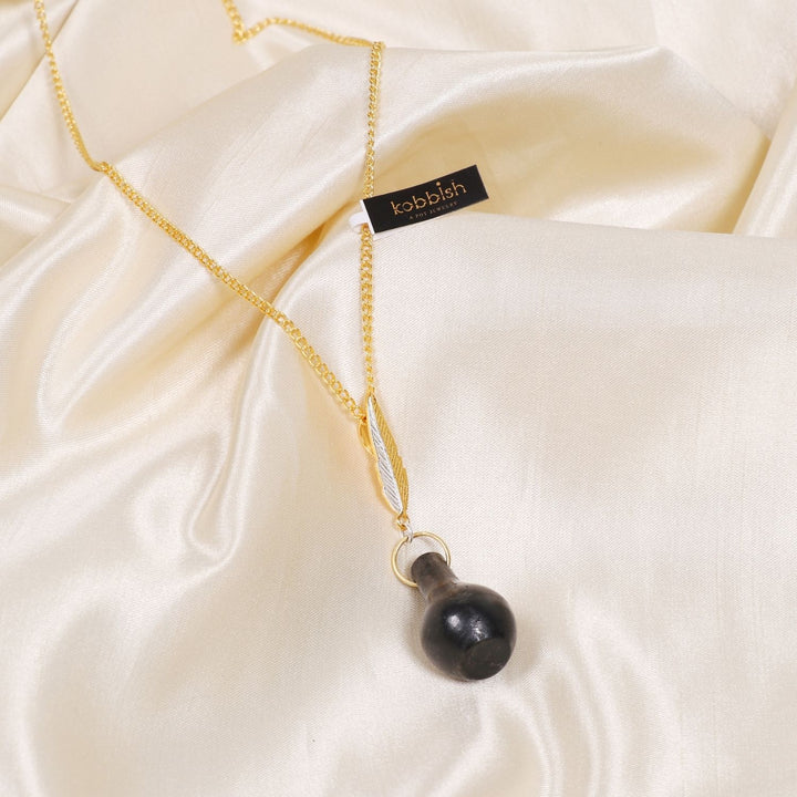 Guldasta Set | 22 Kt Gold and Silver Plated Brass | Artistic Dangler & Pendant