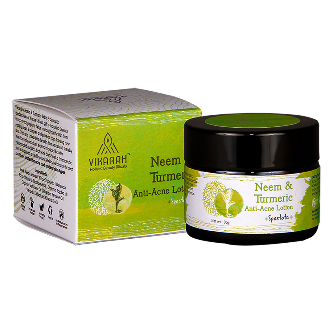 Neem & Turmeric Lotion For Oily Skin | Calming, Brightening, Anti-Acne & Anti-Bacterial | 30 GM