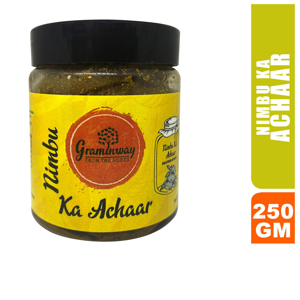 Nimbu Achar | Organic Lemon Pickle | Made In Cold-Pressed Oil | Bottle Of 250 GM