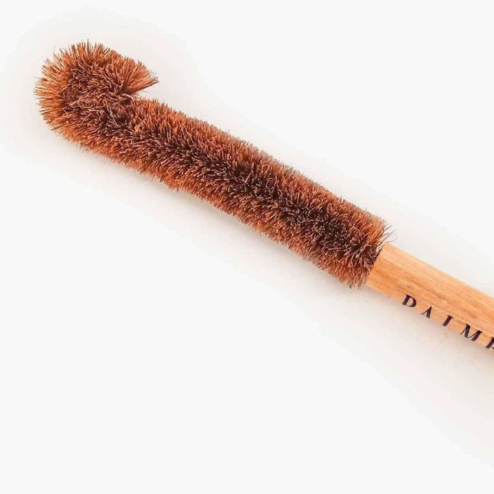 Bent Shaped Bristles Bottle Cleaning Coir Brush | Eco-Friendly | Ergonomic