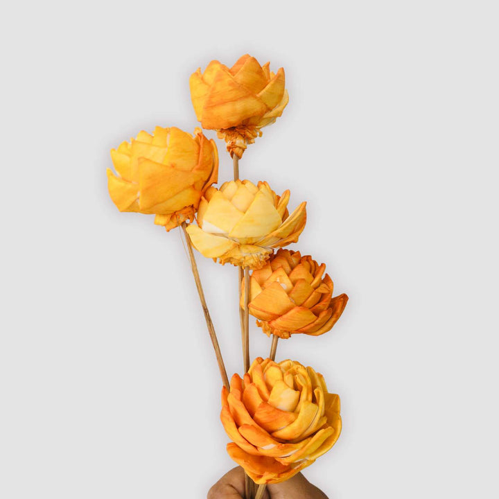 Ombre Ochre Sola Flower | Home Decor | Table Decor | Gifting