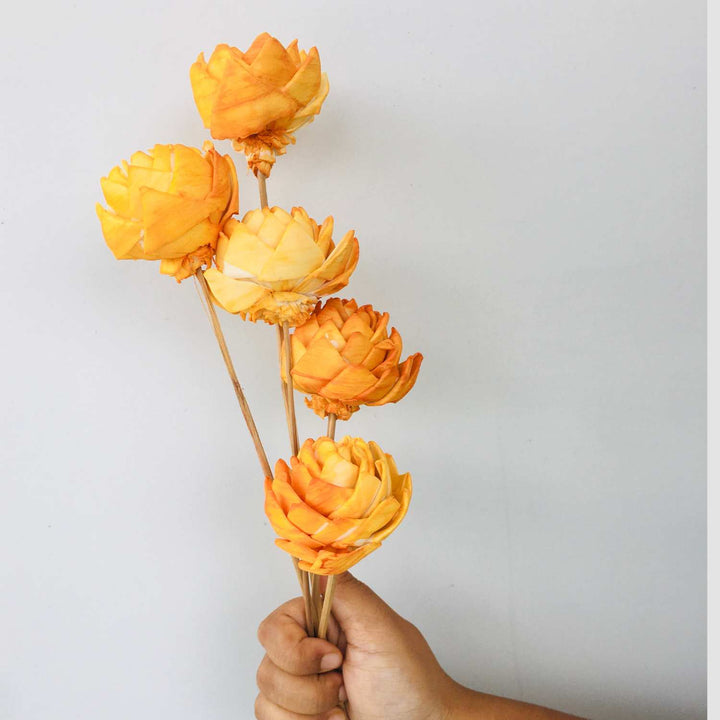 Ombre Ochre Sola Flower | Home Decor | Table Decor | Gifting