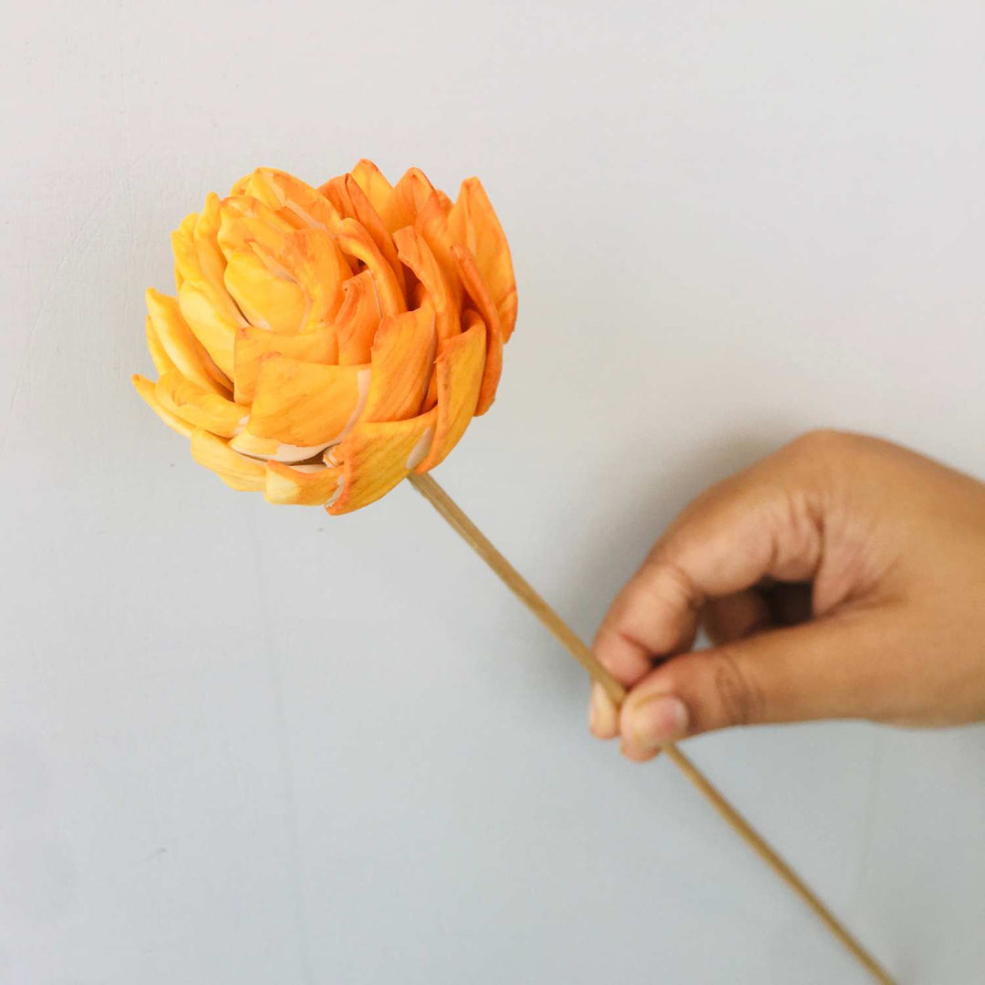 Ombre Ochre Sola Flower | Home Decor | Table Decor | Gifting