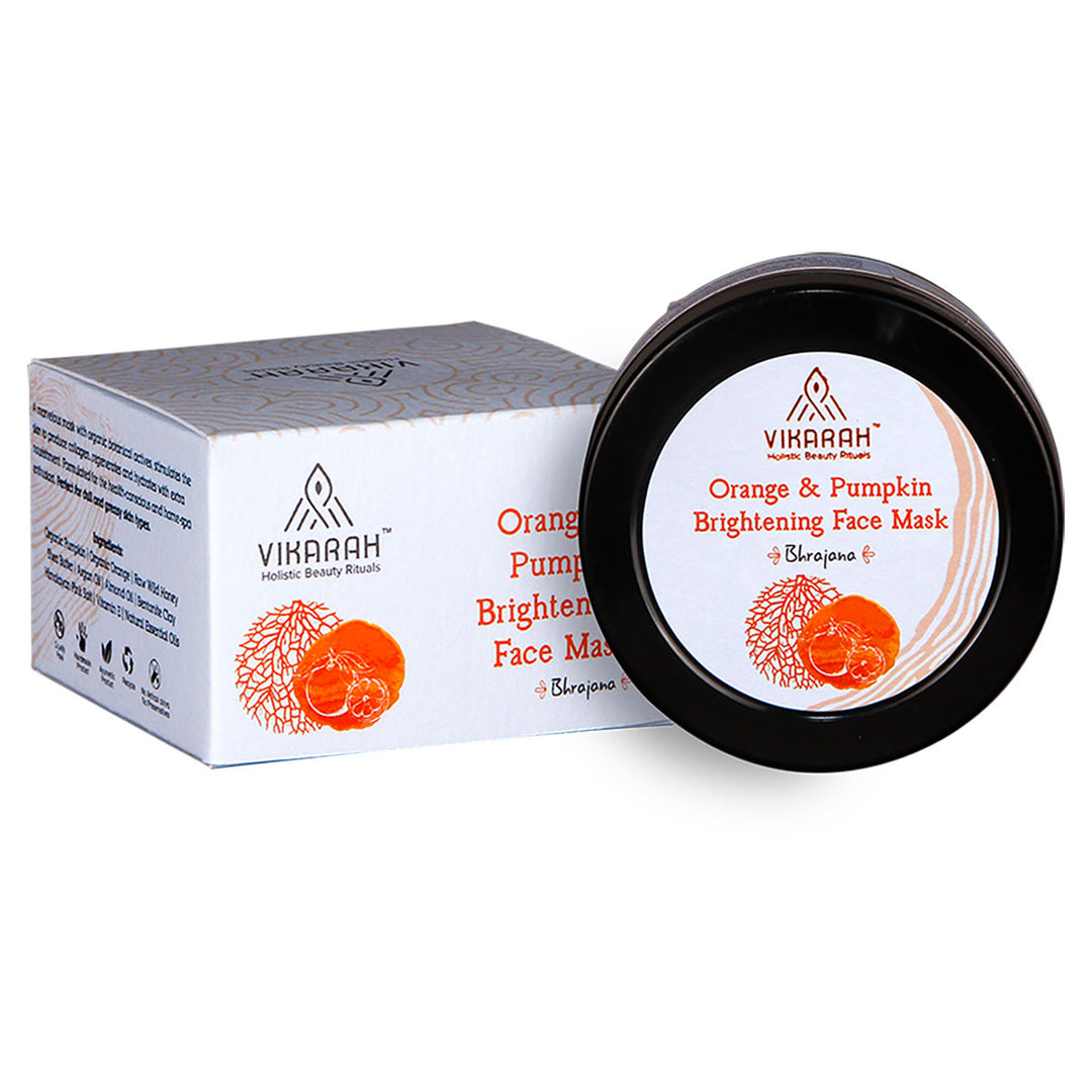 Orange & Pumpkin Brightening Face Mask |  For Dull and Greasy Skin | 40 GM