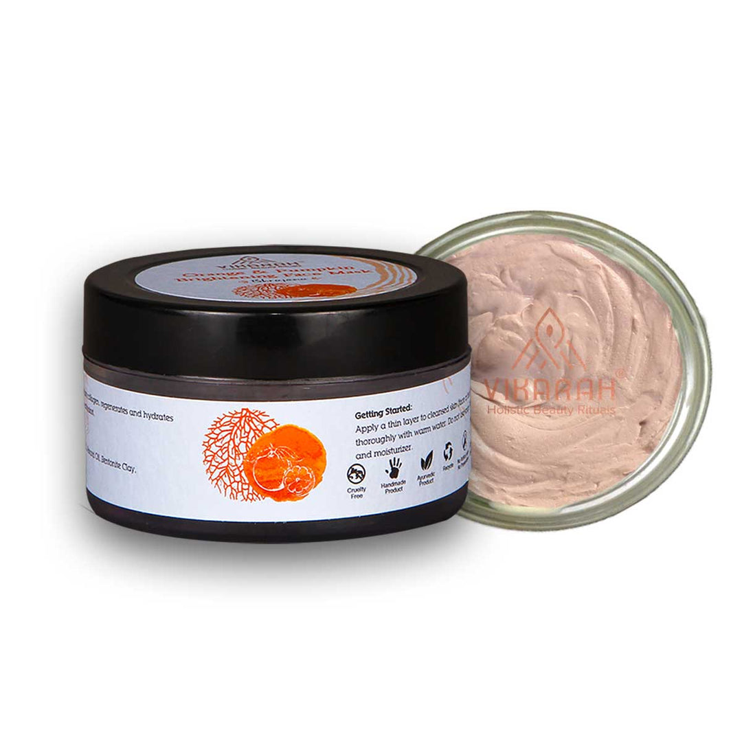 Orange & Pumpkin Brightening Face Mask |  For Dull and Greasy Skin | 40 GM