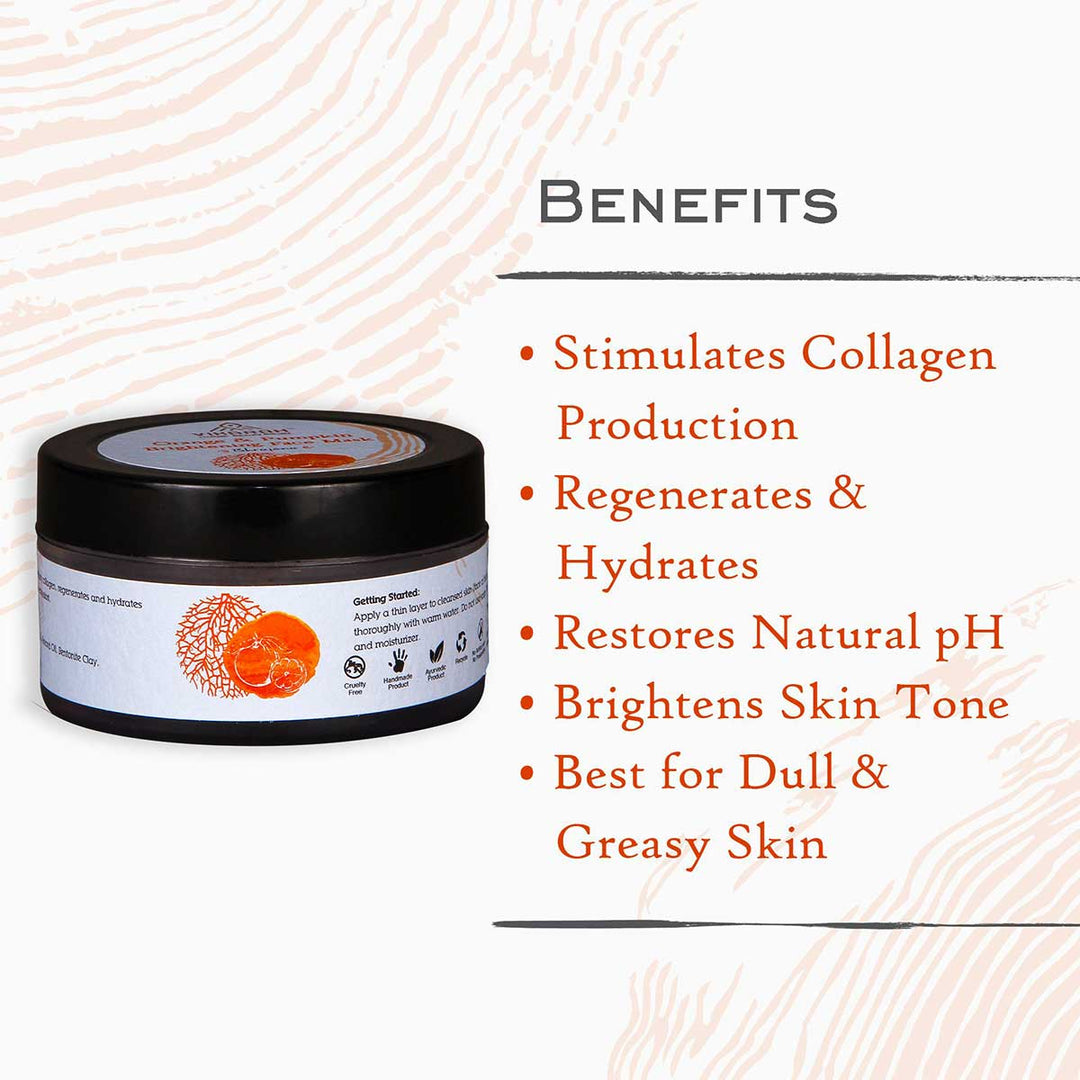 Orange & Pumpkin Brightening Face Mask |  For Dull and Greasy Skin | 40 GM