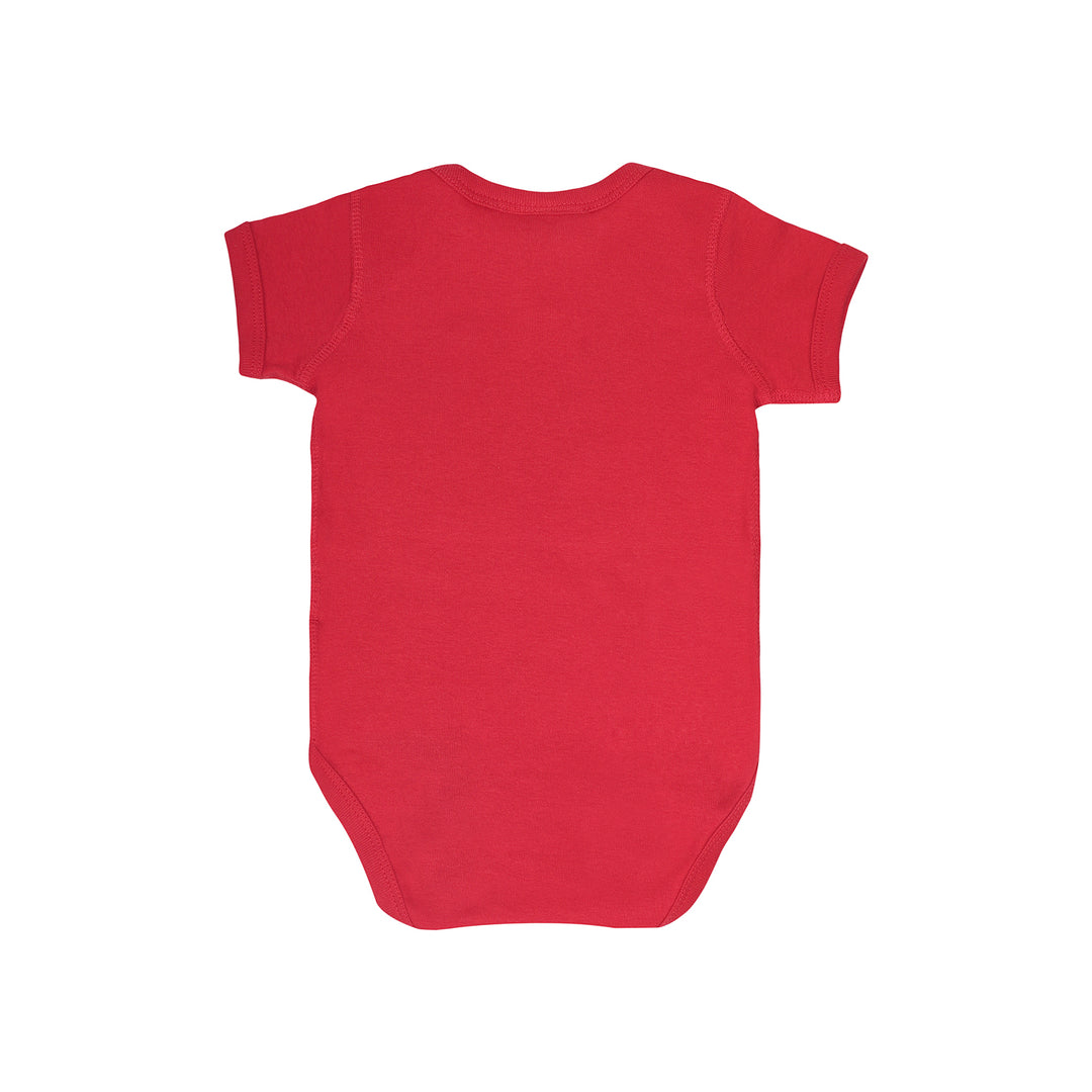 Be Curious Unisex Baby Romper | Comfort fit | Natural | Soft Cotton | Red