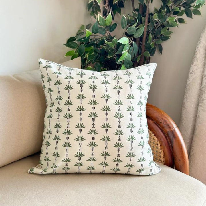 Palm Trees Cushion Covers | Hand-Crafted | Set Of 2 | 16 x 16 Inch