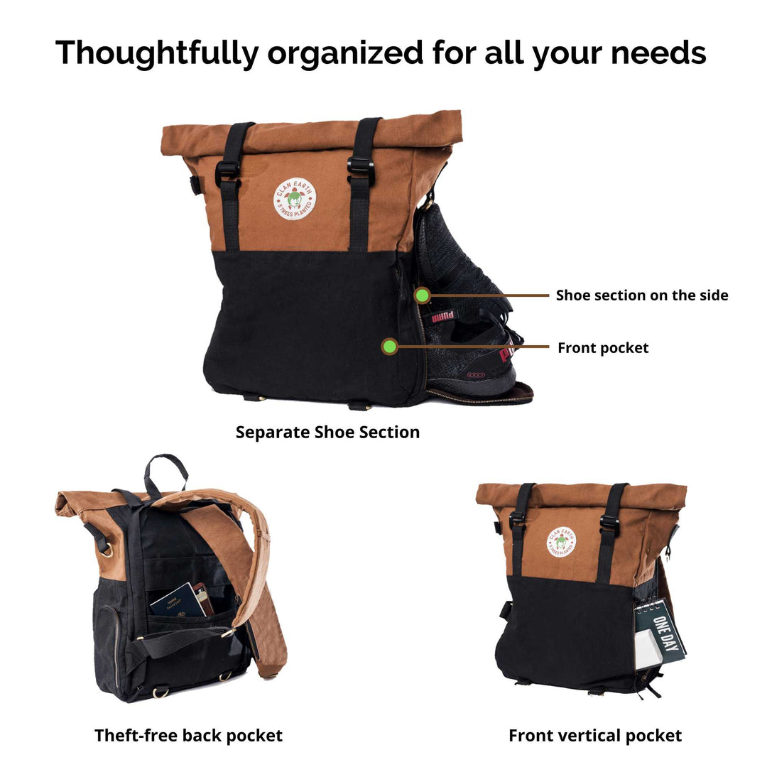 Pangolin Backpack | Earth-Friendly & Sustainable | Spacious & Multi-Functional