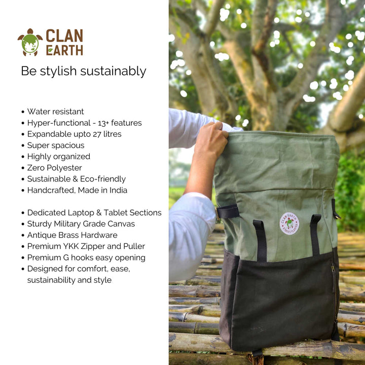 Pangolin Backpack | Earth-Friendly & Sustainable | Spacious & Multi-Functional