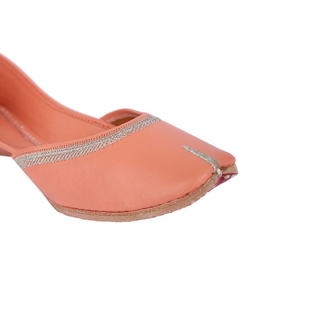 Peach Women Jutti | Summery | Casual | Day Wear | Cushion Comfort