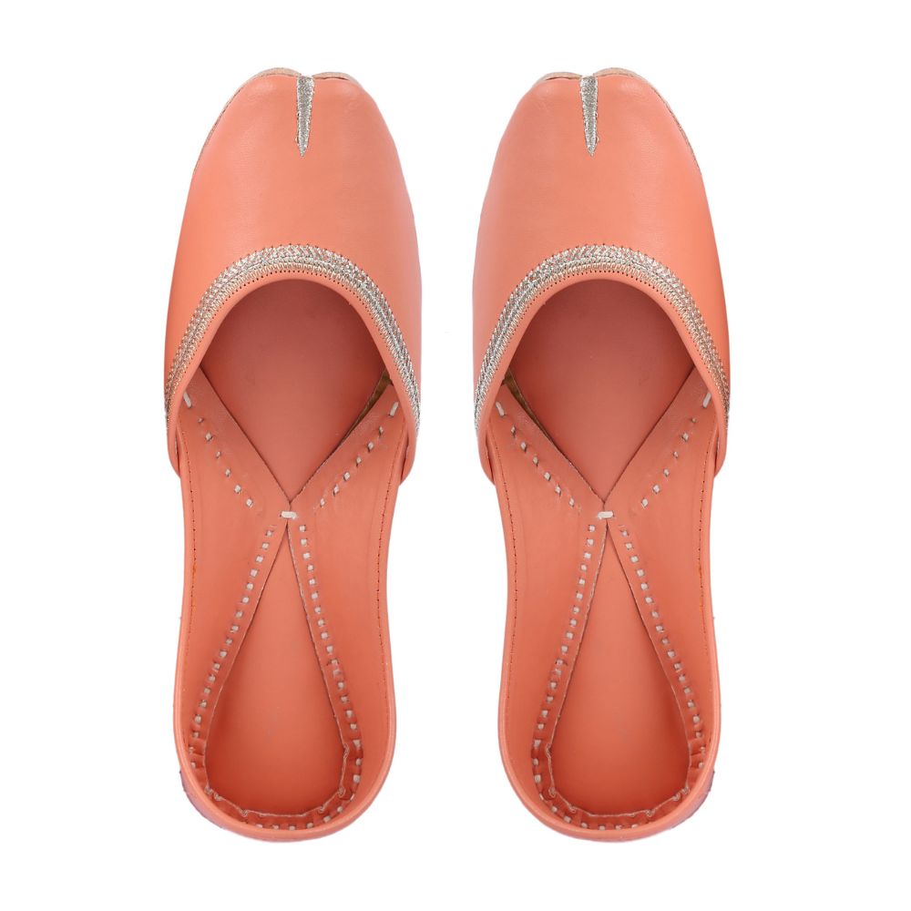 Peach Women Jutti | Summery | Casual | Day Wear | Cushion Comfort