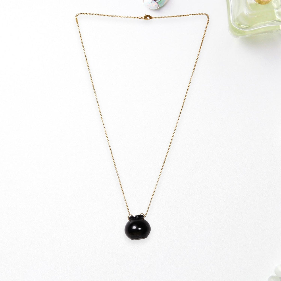 Pendant Necklace | Kalash | 22 Kt Gold Plated | Hand Crafted | Minialistic