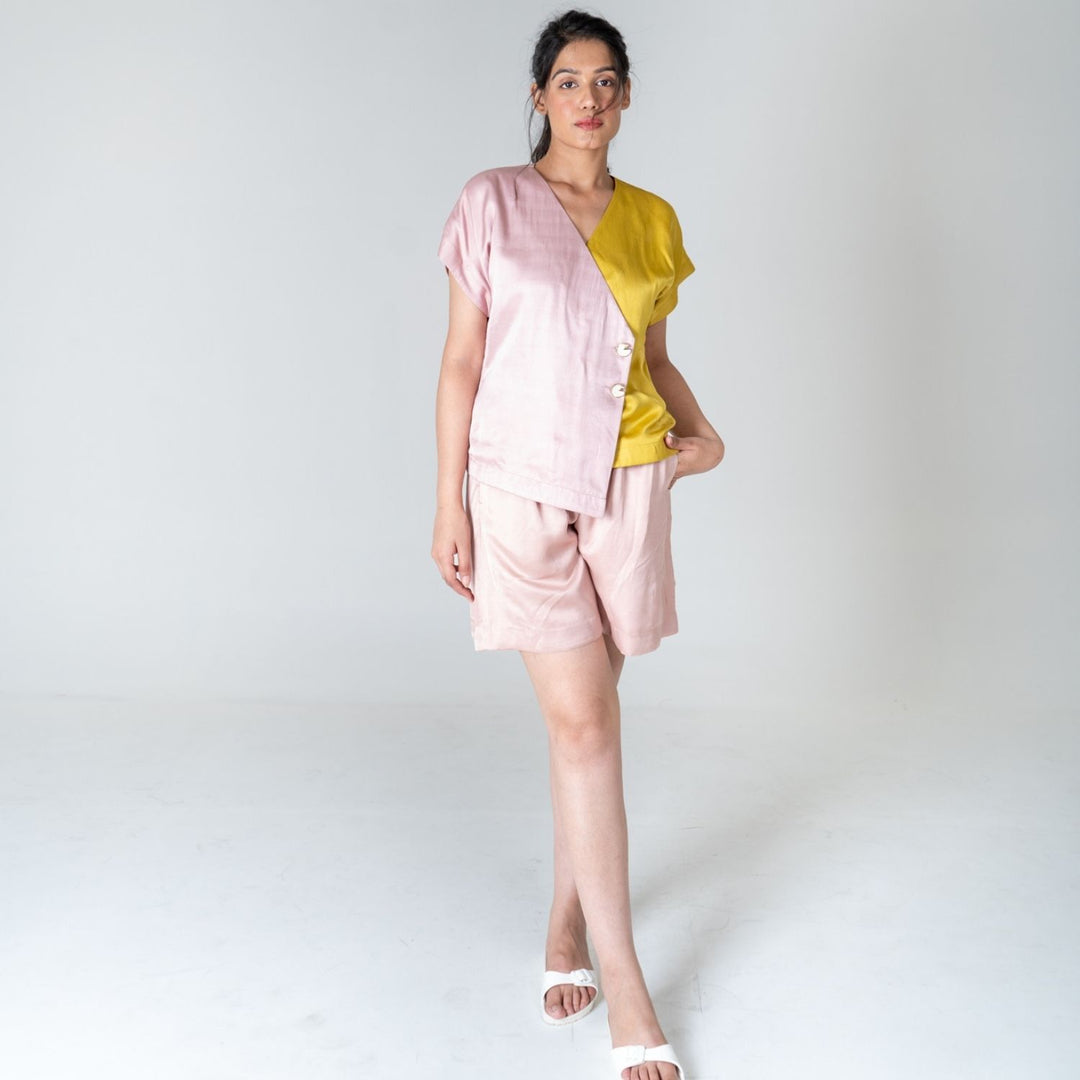 Pink Shorts | Bemberg Modal | Contemporary Occasion Wear | Minimalist chic