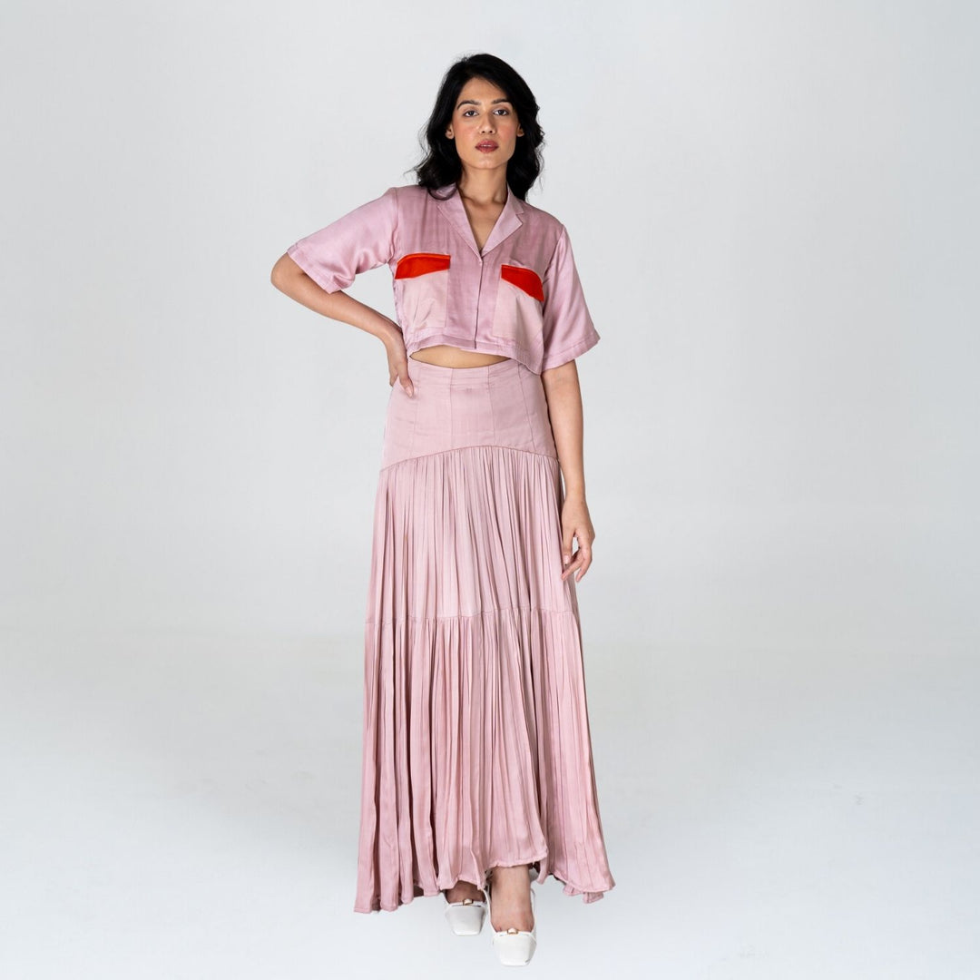 Pink Skirt |  Bemberg Modal | Hand-Crafted | Tailored fit | Sustainably Chic