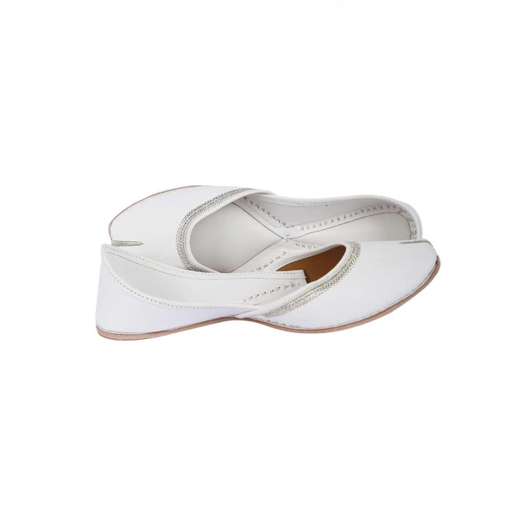 Polar White Women Jutti | Summery | Casual | Day Wear