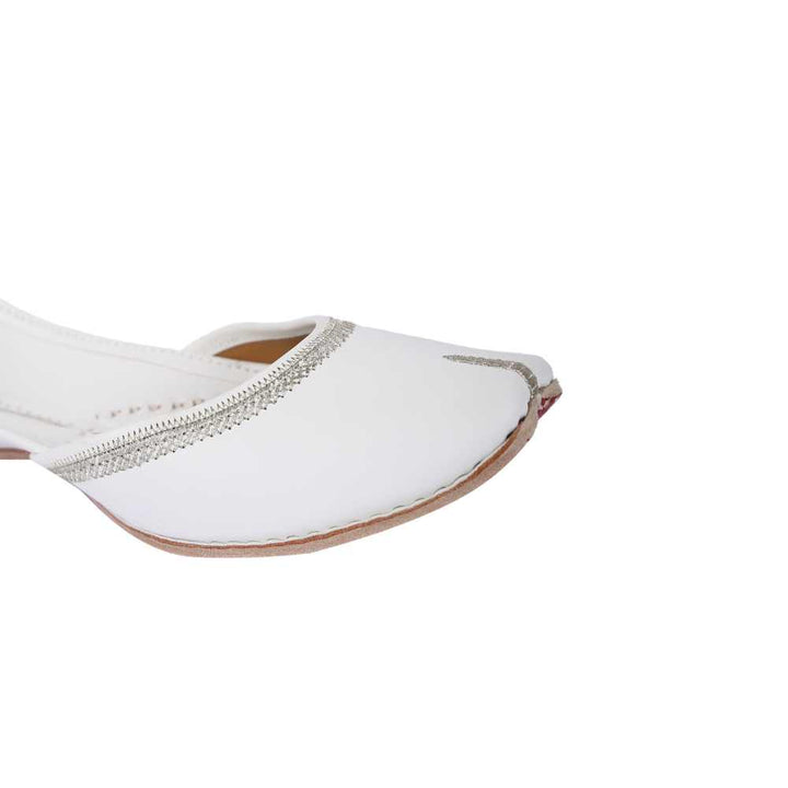 Polar White Women Jutti | Summery | Casual | Day Wear