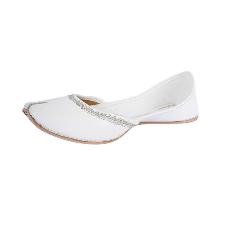 Polar White Women Jutti | Summery | Casual | Day Wear