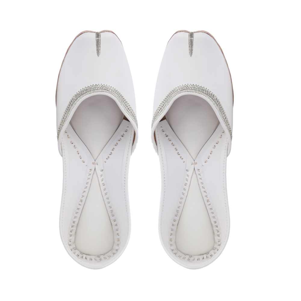 Polar White Women Jutti | Summery | Casual | Day Wear
