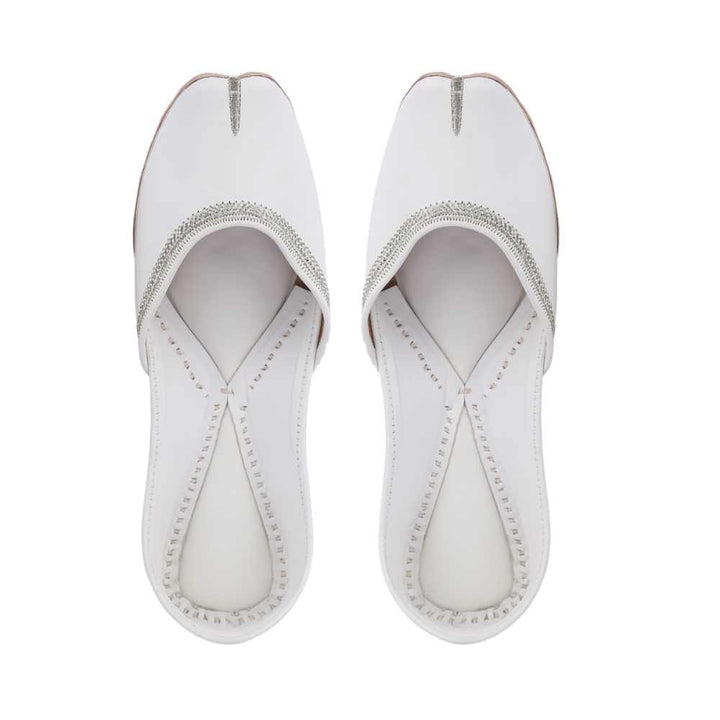 Polar White Women Jutti | Summery | Casual | Day Wear
