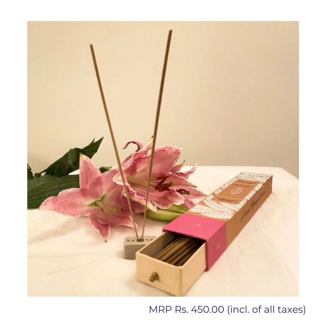 Lily Incense Stick | Hand-Rolled | Tranquility | Aromatic | Set of 3