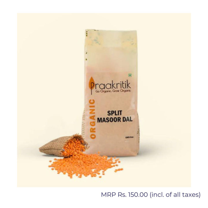 Organics Split Masoor Dal |Tastes Great | Nutrients Rich And Healthy | 500 GM