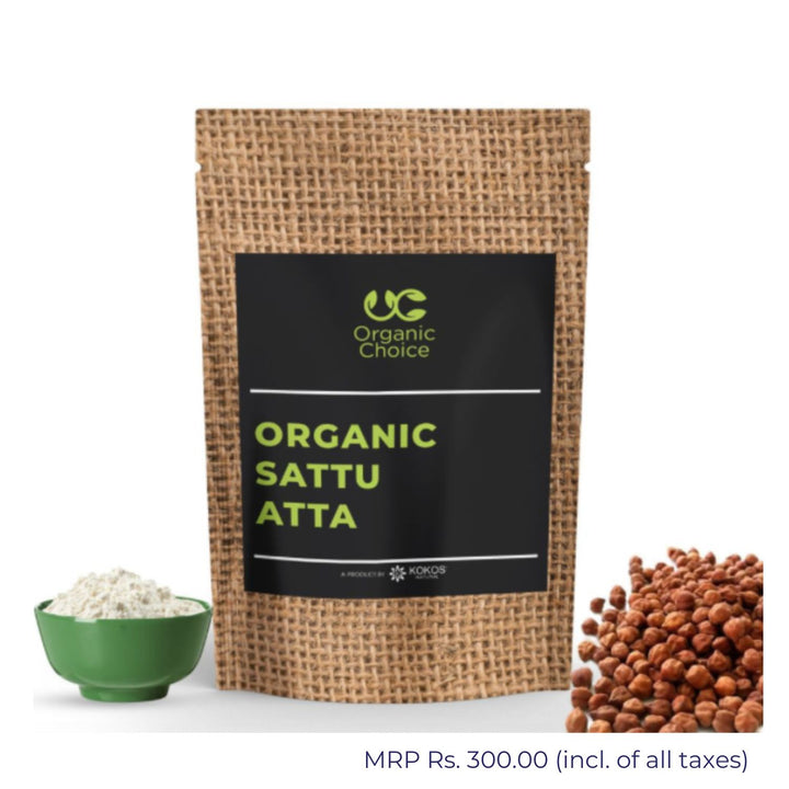 Organic Sattu Atta | Bengal Gram Flour | Gluten Free | Protein Rich | 750 GM