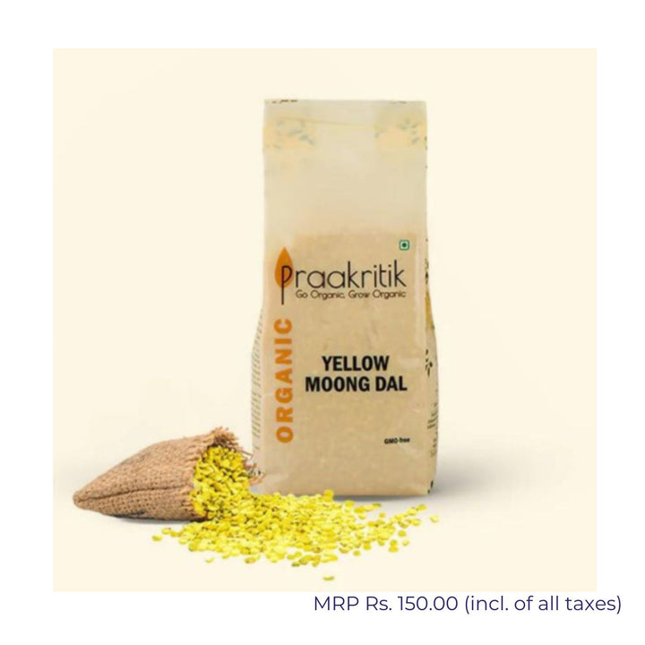 Organic Yellow Moong Dal | Yellow Petite Lentil | Nutrients Rich | 500 GM