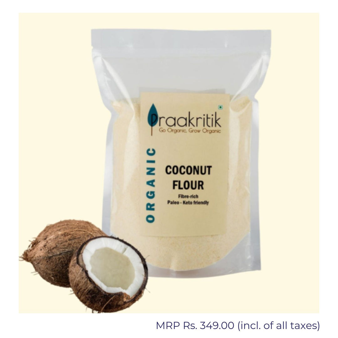 Organic Coconut Flour | Digestible Carbs | Rich In Iron & Fiber | 500 GM